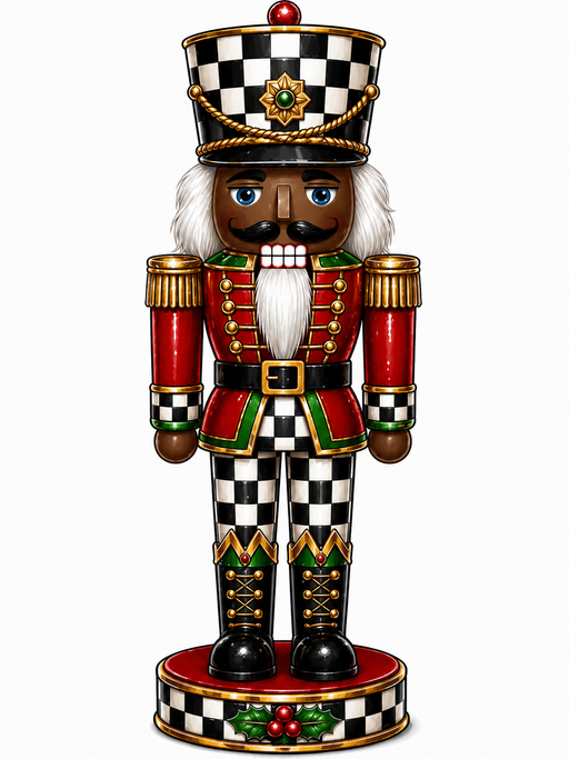 Traditional Nutcracker, Darker Skin Tone Nutcracker, MF-W-0056-DH-32, 32" Door Hanger