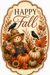 Happy Fall Sign, MF-W-0057, 12in Sign For Wreath, Wood Wreath Sign