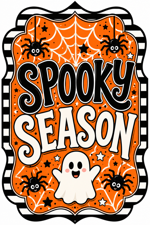 Halloween Sign, Spooky Season Sign, MF-W-0060, 12 in Sign For Wreath, Wood Wreath Sign