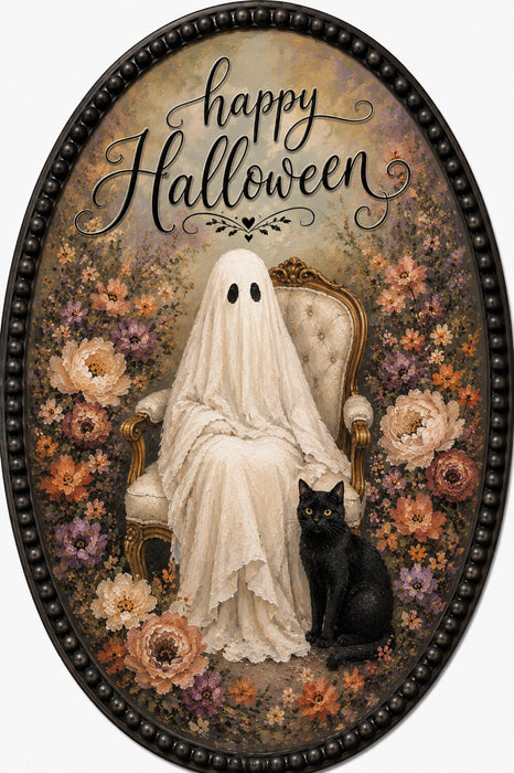Happy Halloween Ghost In Chair - MF-W-0115