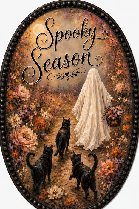 Spooky Season Ghost And Cats - MF-W-0117