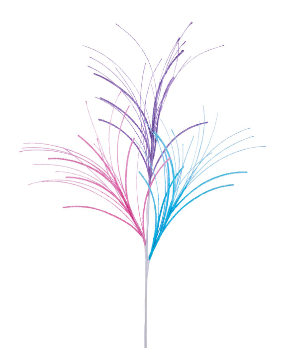 31"L Glitter/Mini Bead/Fishline Spray Iridescent Blu/Pnk/Lvndr MN03292A