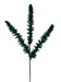 18"L V-Cut Foil Glitter Spike Hunter Green MN040912 - DecoExchange®