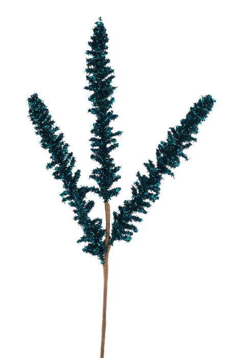 18"L V-Cut Foil Glitter Spike Teal/Hunter green MN0409K5 - DecoExchange®