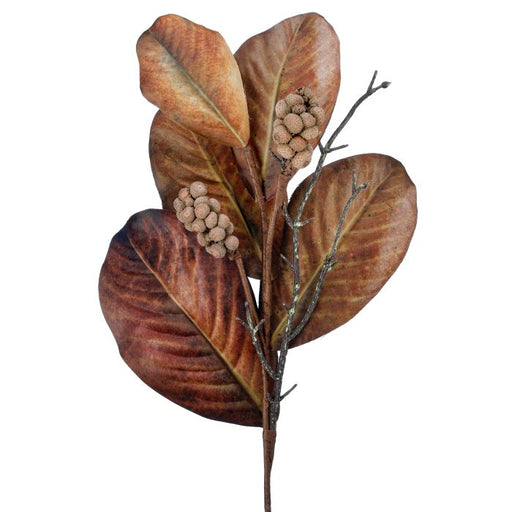 25 inch Harvest Magnolia Spray