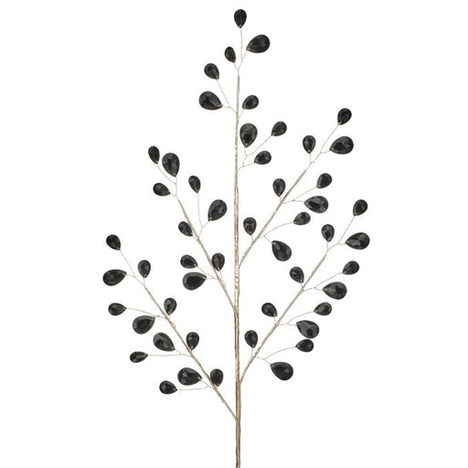 24 inch Metal Jewel Spray Black
