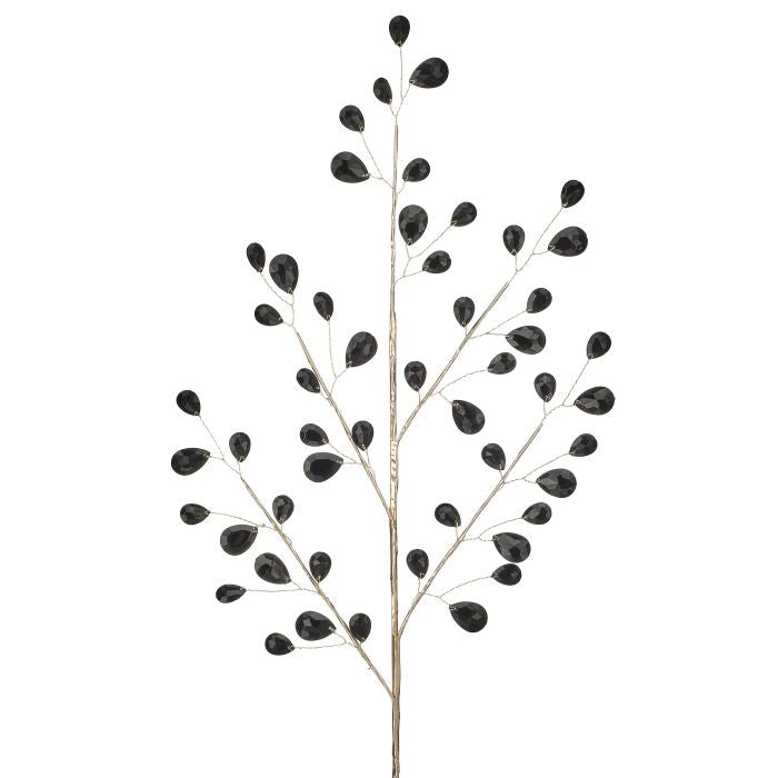24 inch Metal Jewel Spray Black