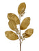 27 inch Velvet Sequin Magnolia Leaf Spray Latte