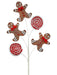 26 inch Frosted Gingerbread Peppermint Spray