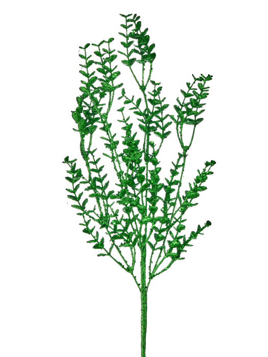 23 inch Mini Glitter Eucalyptus Spray Green