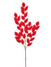 31 inch Velvet Glitter Ruscus Spray Red