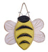 9"H X 10"W Wood Bee Wall Decor Yellow/Black MZ2203 - DecoExchange®