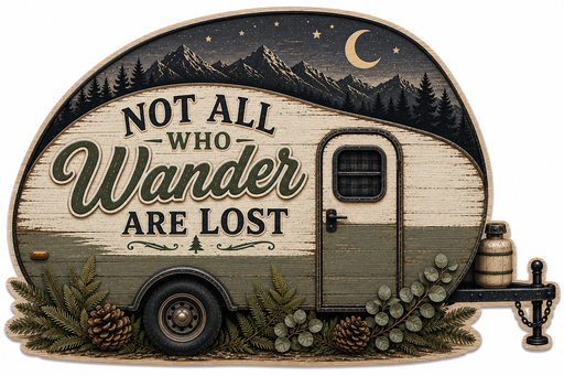 Not All Who Wander Are Lost, PS-W-0024, 12in Sign For Wreath, Wood Wreath Sign