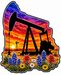 Oil Well, PS-W-0039, 12in Sign For Wreath, Wood Wreath Sign