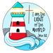 Light House Sign, Light of the World Sign, PCD-W-203, 12in Sign For Wreath, Wood Wreath Sign
