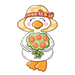 Goose with flowers sign, PCD-W-208, 12in Sign For Wreath, Wood Wreath Sign