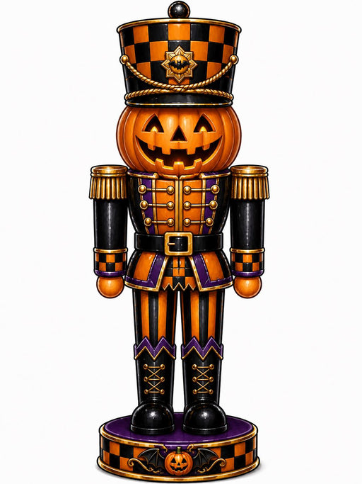 Pumpkin Nutcracker Halloween Sign, PS-W-0001-DH-32, 32" Door Hanger