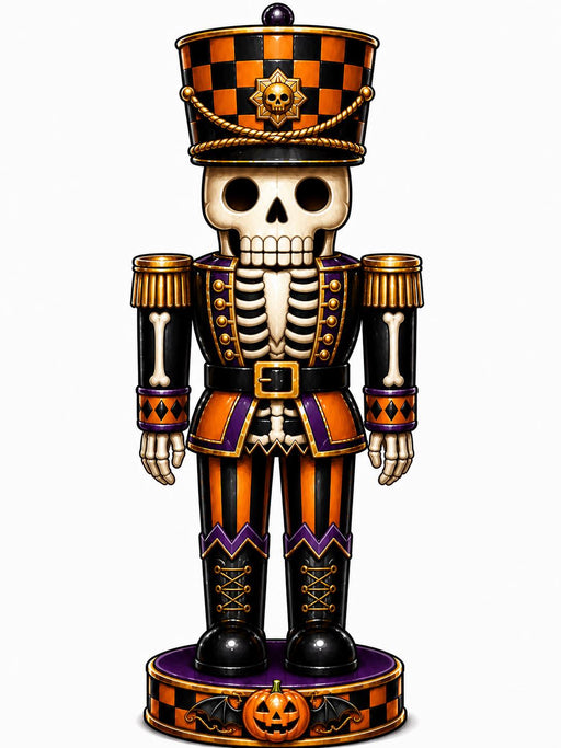 Skeleton Halloween Nutcracker Sign, , PS-W-0002-DH-32, 32" Door Hanger