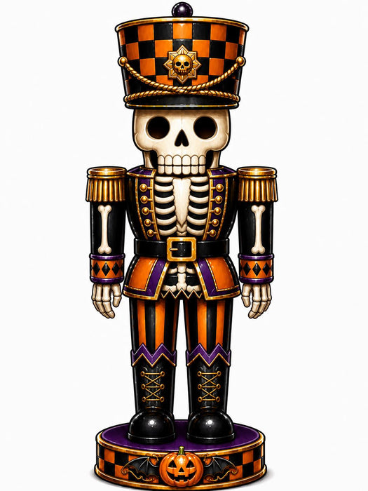 Skeleton Halloween Nutcracker Sign, , PS-W-0002-DH-32, 32" Door Hanger