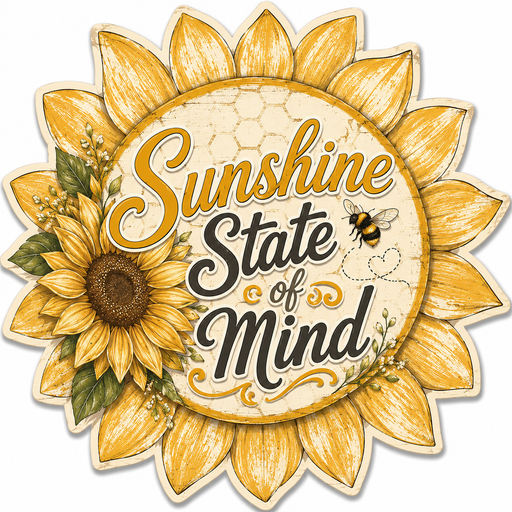 Sunshine Sign, PS-W-0012, 12in Sign For Wreath, Wood Wreath Sign