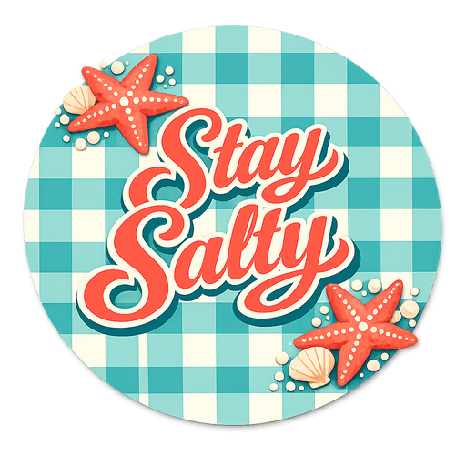 Stay Salty Beach Sign, PS-W-0016, 12in Sign For Wreath, Wood Wreath Sign