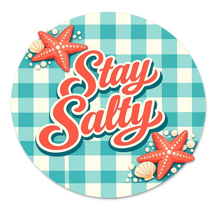 Stay Salty Beach Sign, PS-W-0016, 12in Sign For Wreath, Wood Wreath Sign