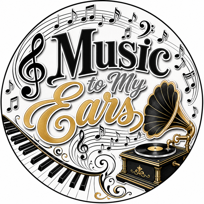 Music to My Ears Round, PS-W-0091, 12in Sign For Wreath, Wood Wreath Sign