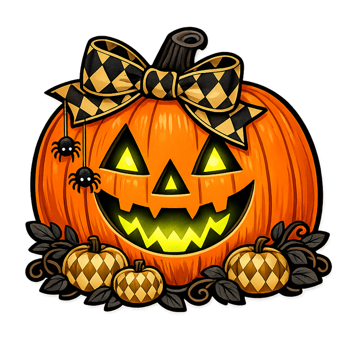 Harlequin Jack-o'-Lantern Sign, PS-W-0111, 12in Sign For Wreath, Wood Wreath Sign