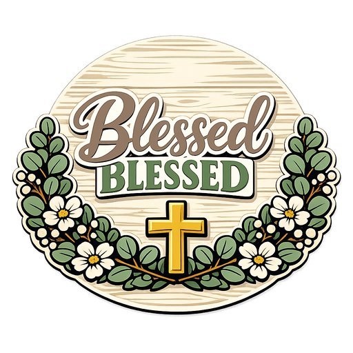 Blessed Cross Daisies Sign PS-W-0119