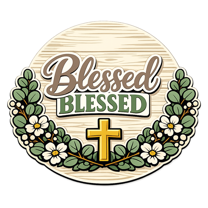 Blessed Cross Daisies Sign PS-W-0119
