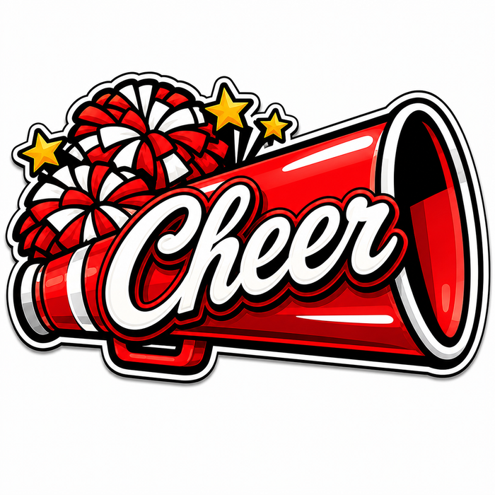 Cheer Megaphone Cutout Sign PS-W-0121