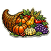 Cornucopia Thanksgiving Sign PS-W-0122