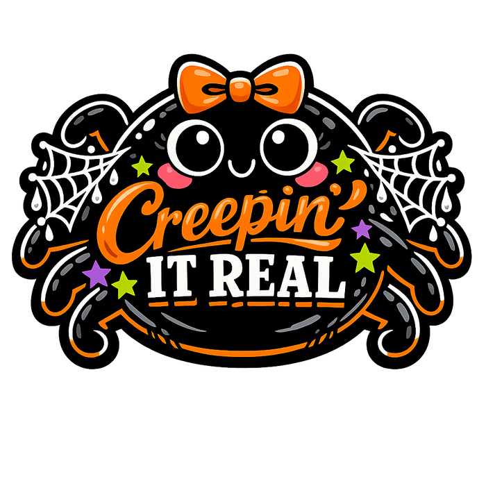 Creepin It Real Cute Spider Sign PS-W-0123