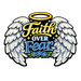 Faith Over Fear Angel Wings Halo Sign PS-W-0126