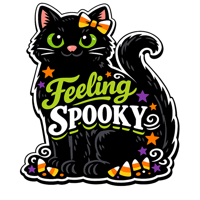 Feeling Spooky Black Cat Cutout Sign PS-W-0130