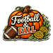 Football And Fall Pumpkin Sunflowers Sign PS-W-0131