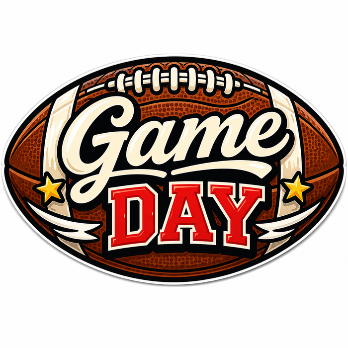 Game Day Football Oval Sign PS-W-0134