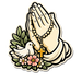 Praying Hands Dove Rosary Sign PS-W-0138