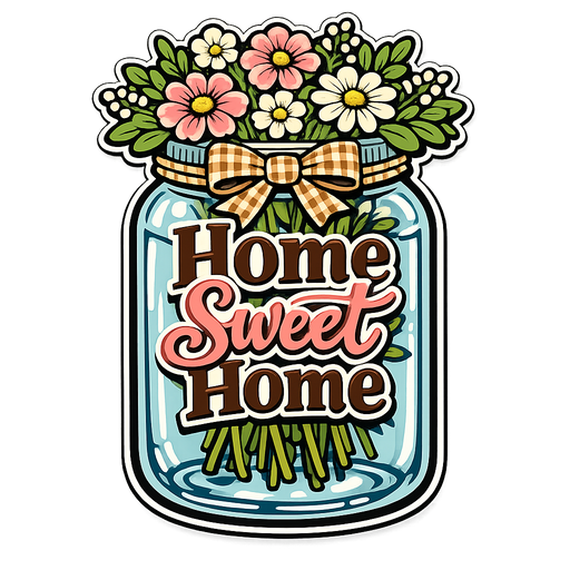 Home Sweet Home Mason Jar Sign PS-W-0150
