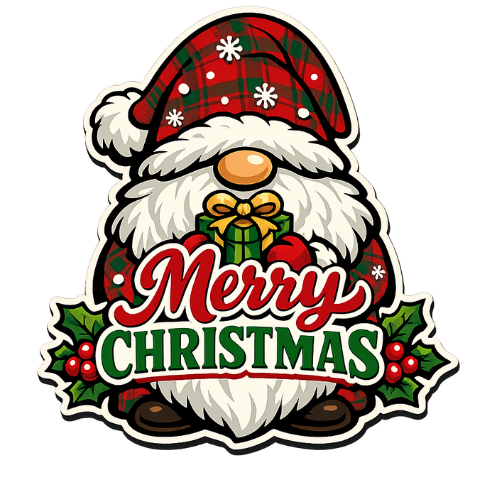Merry Christmas Gnome Sign, PS-W-0159, 12in Sign For Wreath, Wood Wreath Sign