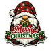 Merry Christmas Gnome Plaid Hat Sign PS-W-0159