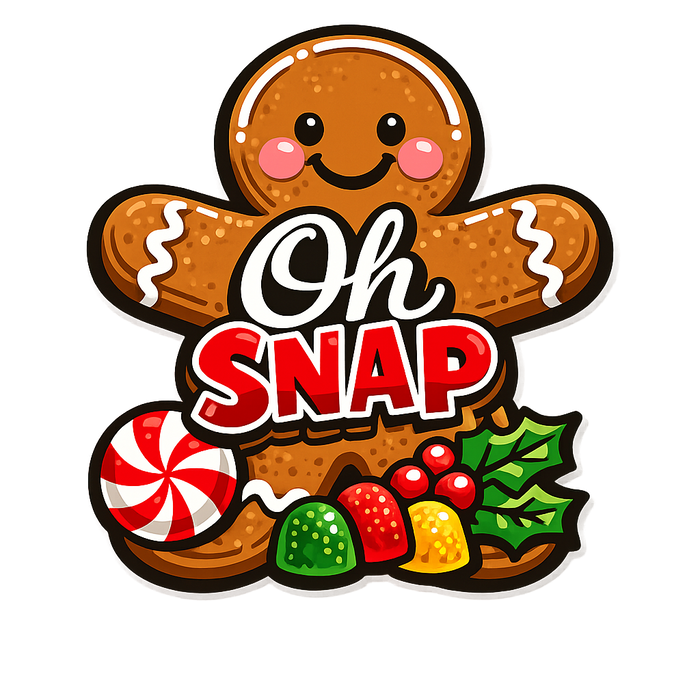 Oh Snap Gingerbread Man Sign PS-W-0164