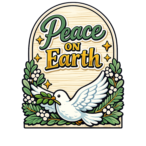 Peace On Earth Dove Arch Sign PS-W-0166