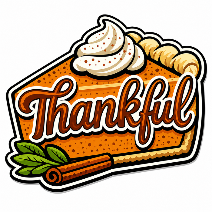 Thankful Pumpkin Pie Slice Sign PS-W-0171