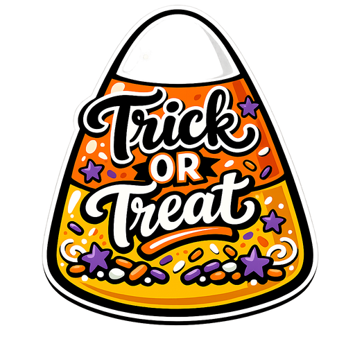 Trick Or Treat Candy Corn Sign PS-W-0172