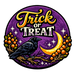 Trick Or Treat Raven Moon Sign PS-W-0173