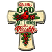 With God All Things Cross Cardinal Sign PS-W-0181