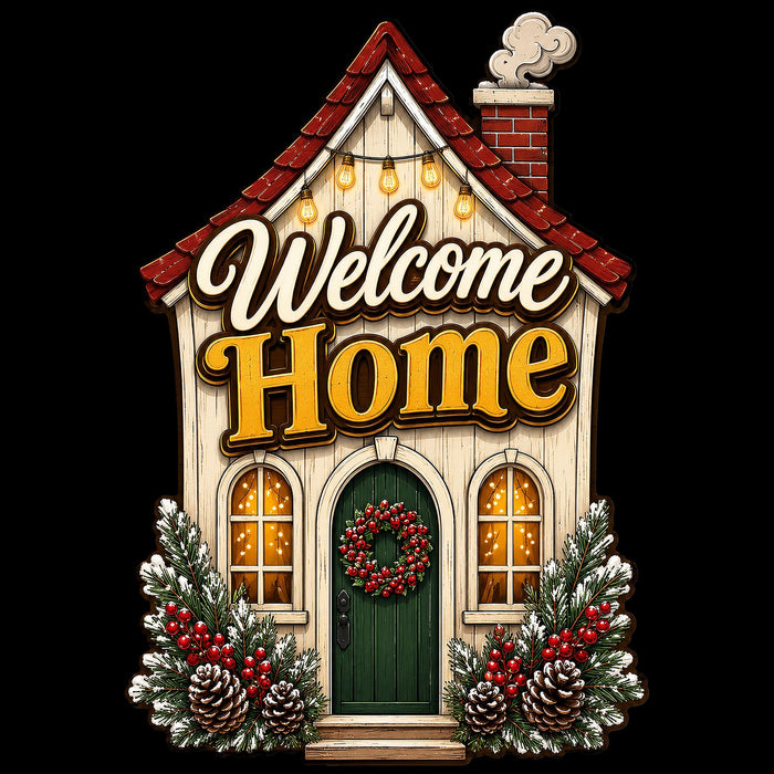 Welcome Home Cozy Christmas House - PS-W-0186