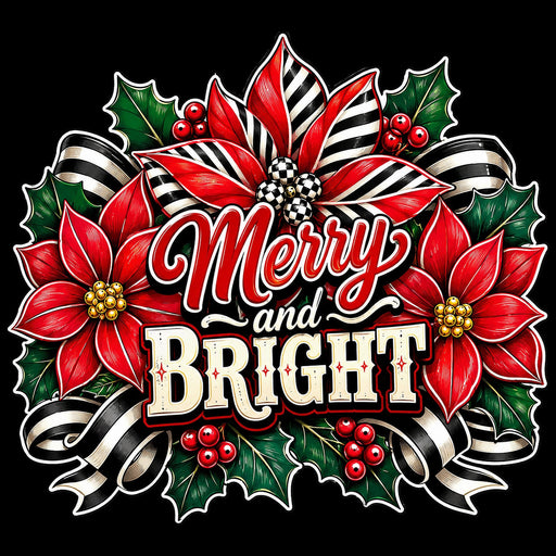 Merry and Bright Striped Poinsettia - PS-W-0187