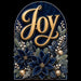 Joy Navy and Gold Poinsettia - PS-W-0214